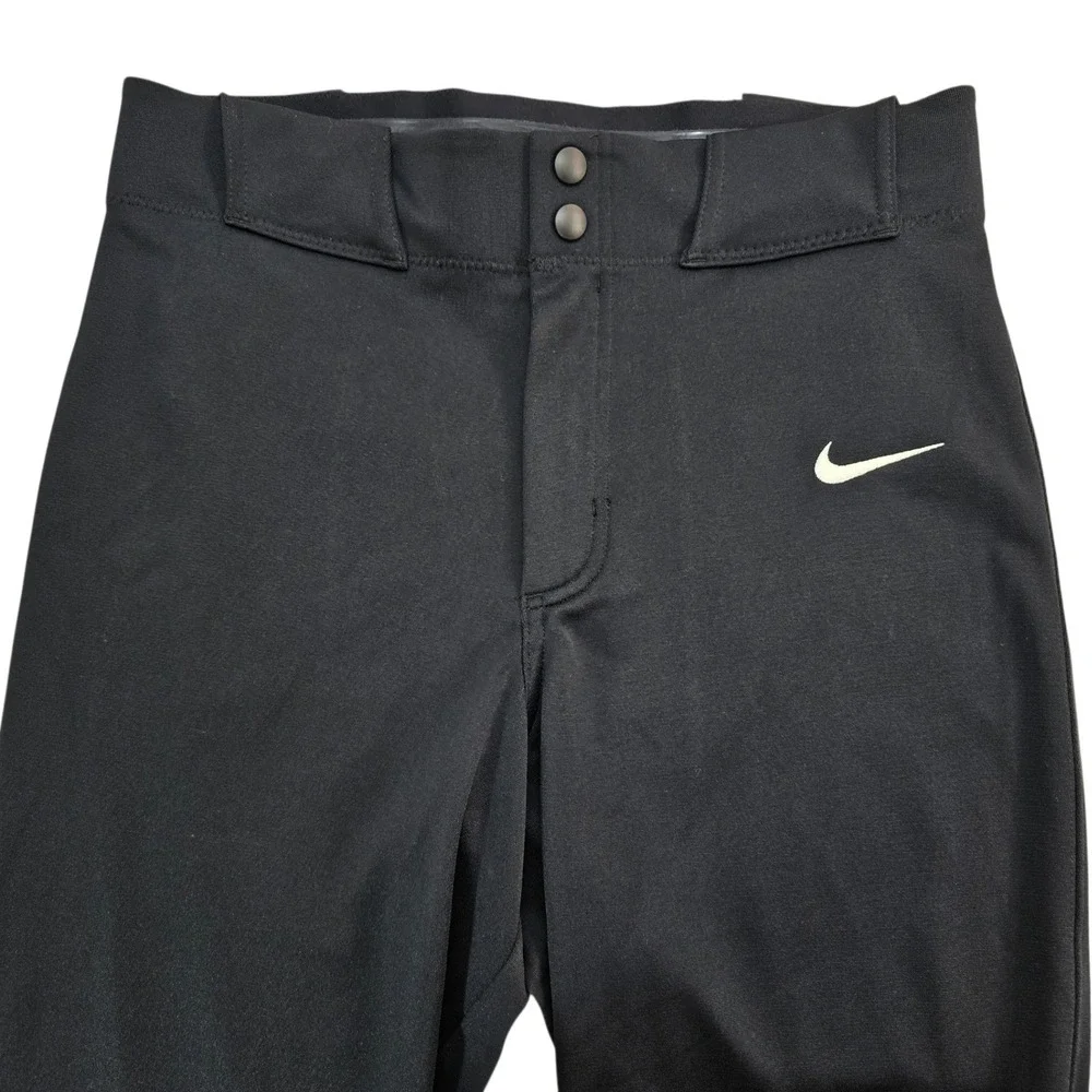 Nike Baseball Pants Mens Small Black Polyester Slim Fit FZ1369-010 Move To Zero